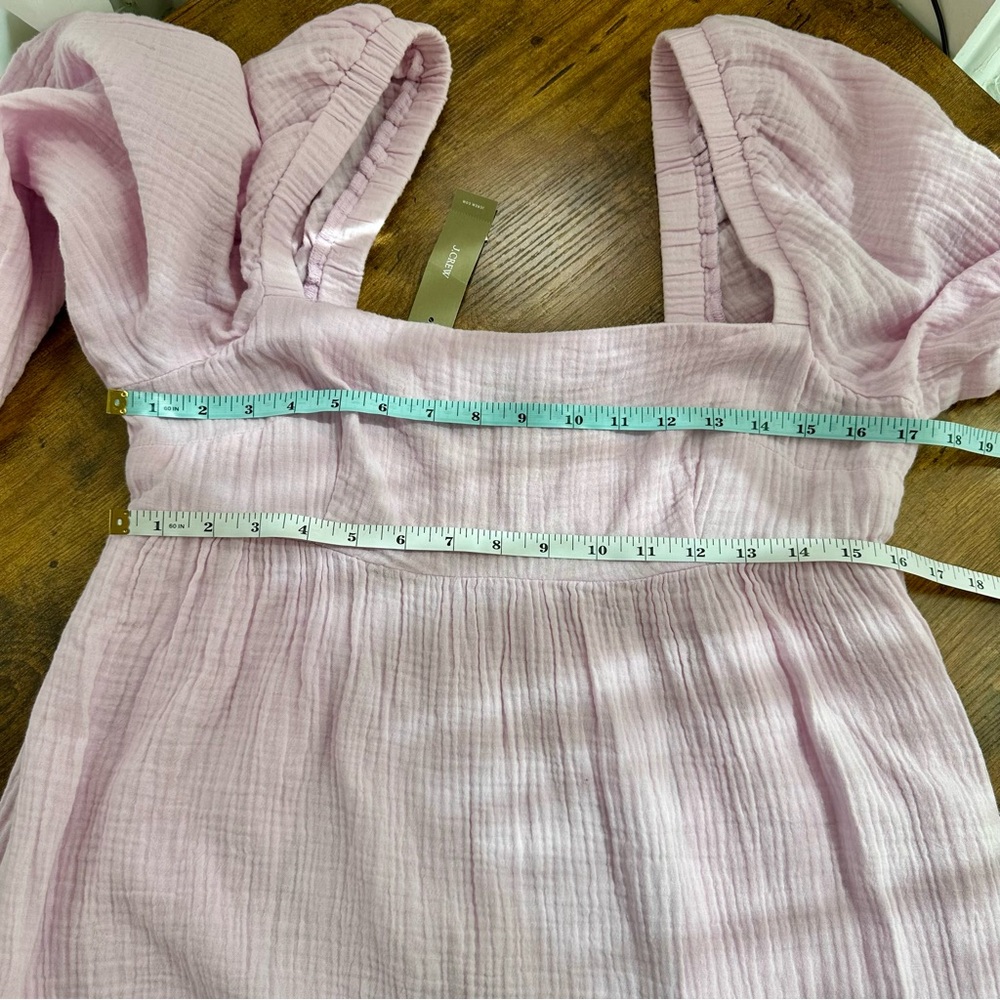 J. Crew Square Neck Soft Gauze Dress, Frosty Lavender,  Medium - Picture 12 of 16
